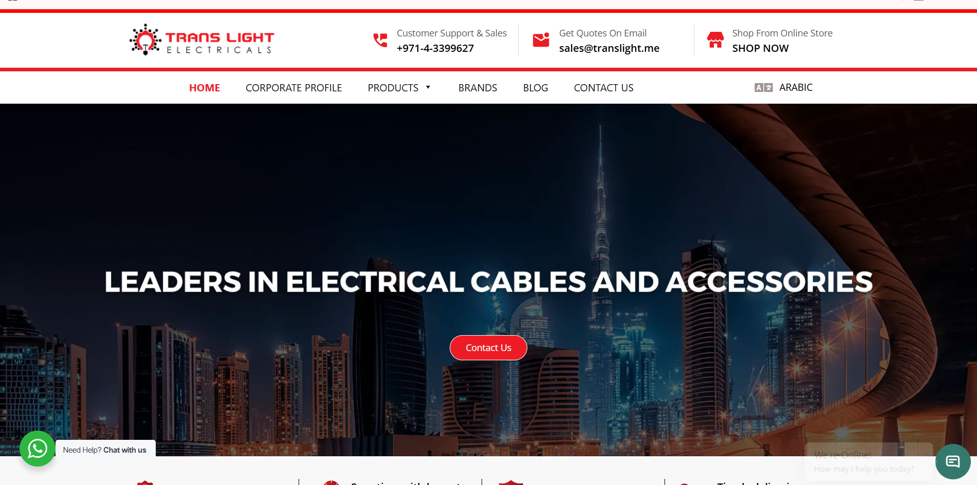 Trans Light website preview